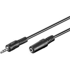 goobay AVK 181-0300 3m Audio Extension Cable - High-Quality, Durable, and Versatile Black Cable for Enhanced Sound Experience